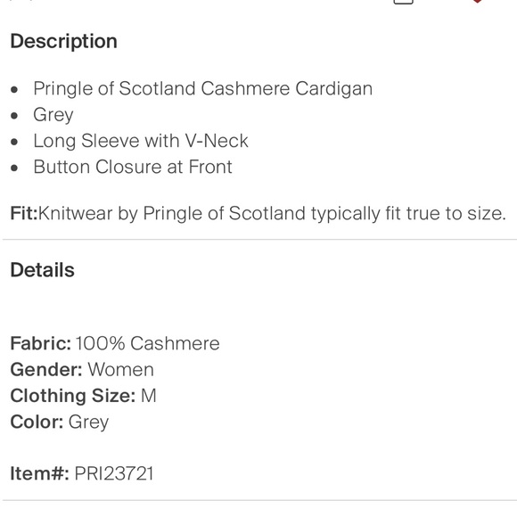 Cropped Chunky Cashmere Cardigan In Charcoal - Picture 9 of 9